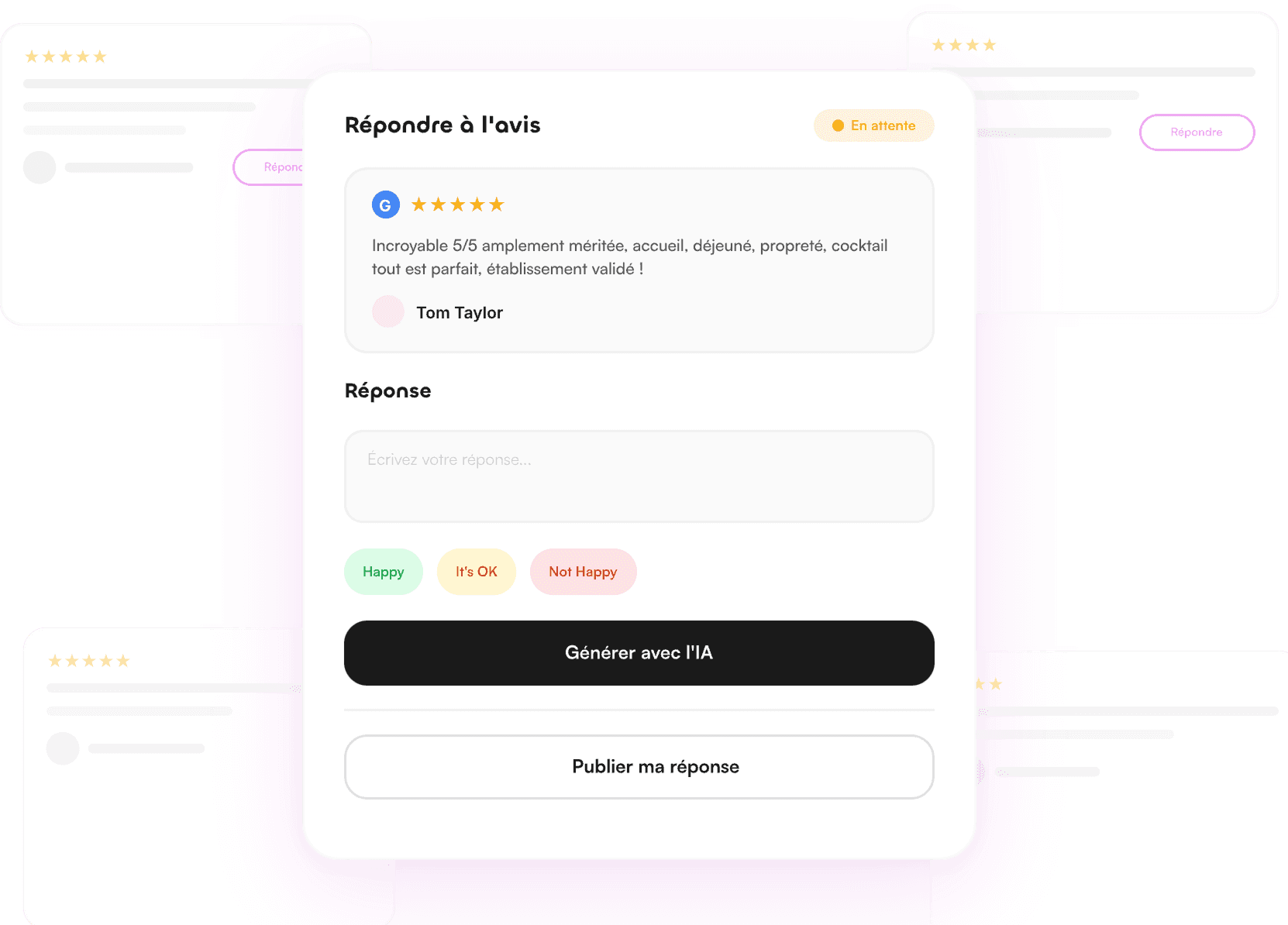 Réponses automatiques et personnalisées